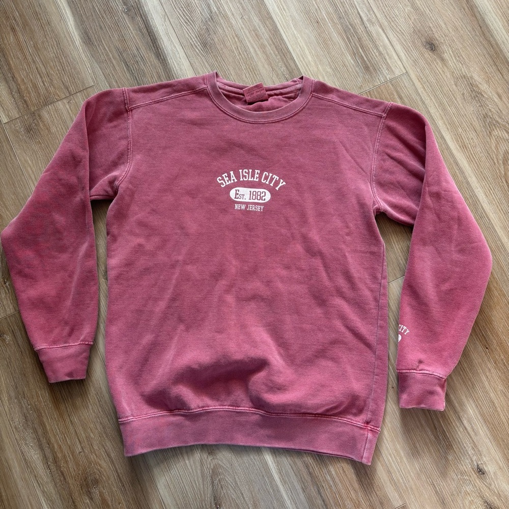 Sea isle city NJ Comfort Colors Sweatshirt size S washed vtg look size S